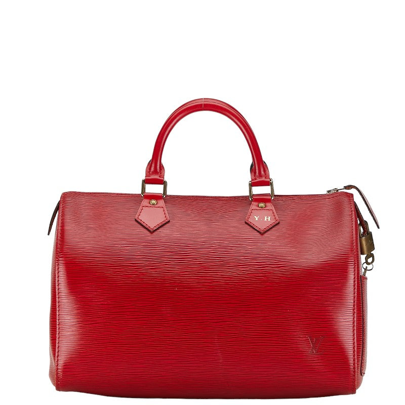 Louis Vuitton Epi Speedy 30 Handbag Mini Boston Bag Castilian Red Leather Louis Vuitton | Studio Nafay
