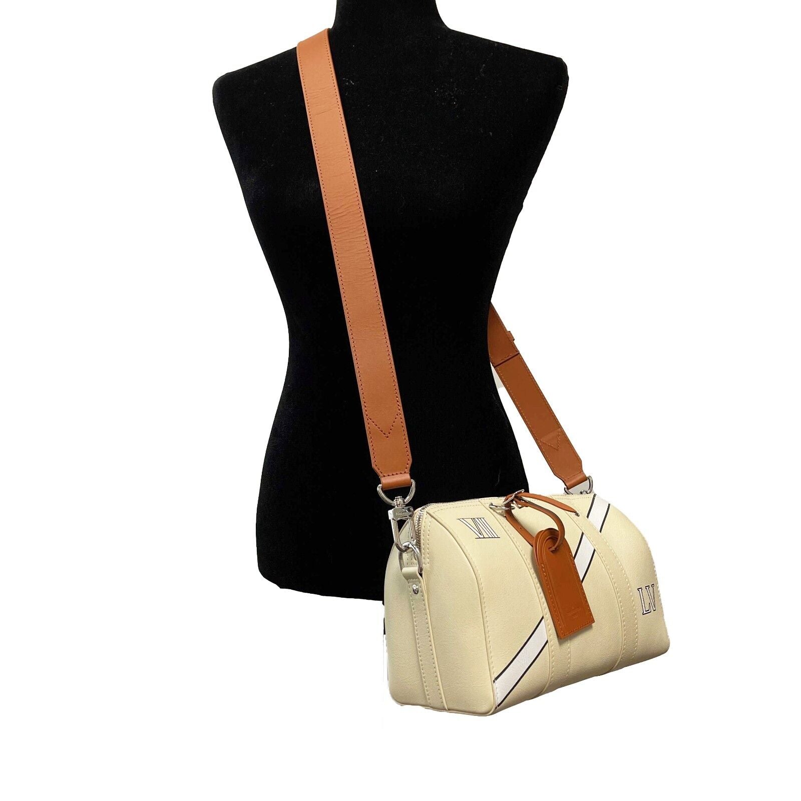 LOUIS VUITTON – City Keepall Bag Trunk L’oeil Calf Leather Cream Shoulder Bag