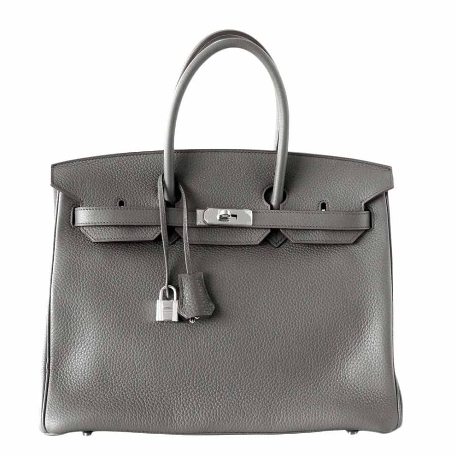 HermesBirkin 35 Etain Clemence Bag | Studio Nafay