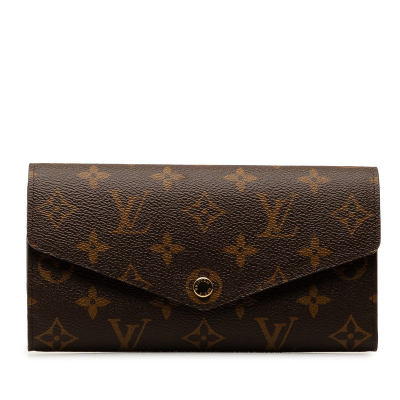 Louis Vuitton Monogram Portefolio Sarah Long Wallet Brown PVC Leather Louis Vuitton | Studio Nafay