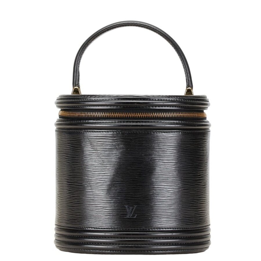 Louis Vuitton Noir Leather Handbag Vanity Bag