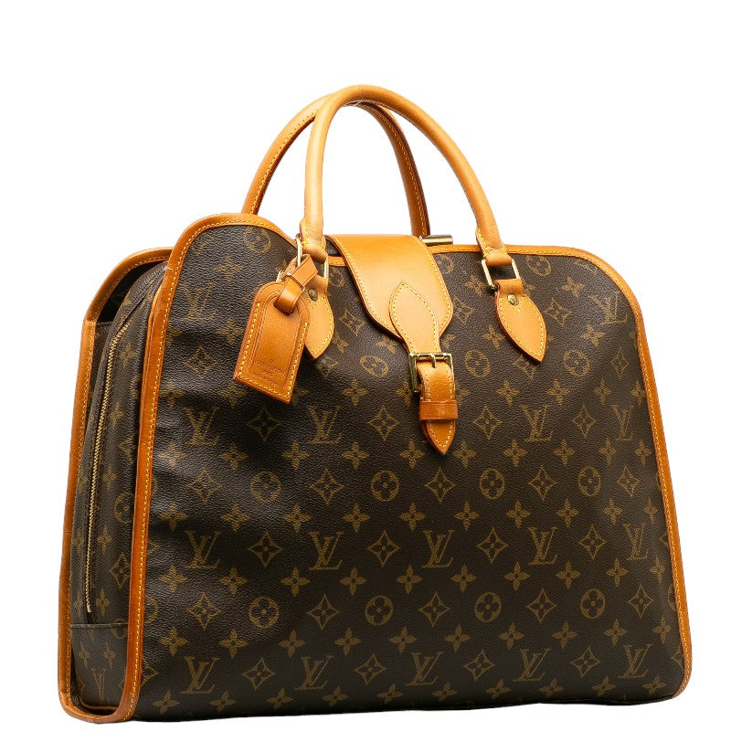 Louis Vuitton Monogram Rivoli Handbag 2WAY Brown PVC Leather Lady Louis Vuitton