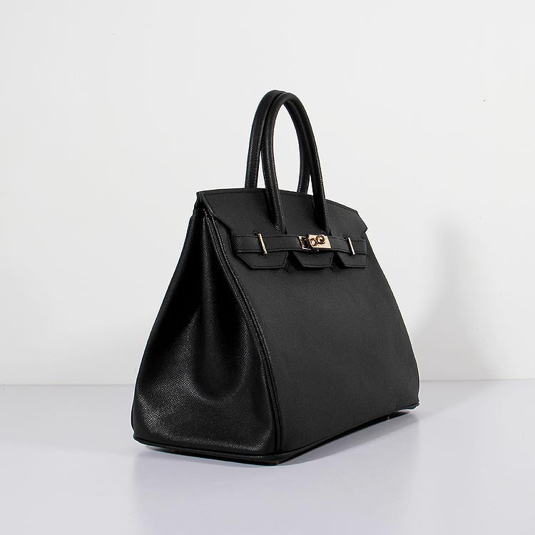 Hermes 35cm Birkin Bag Epsom Leather Black Gold | Studio Nafay