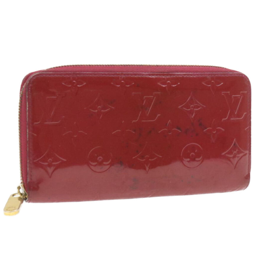 LOUIS VUITTON Monogram Vernis Zippy Wallet Long Wallet Red LV Auth am422g | Studio Nafay