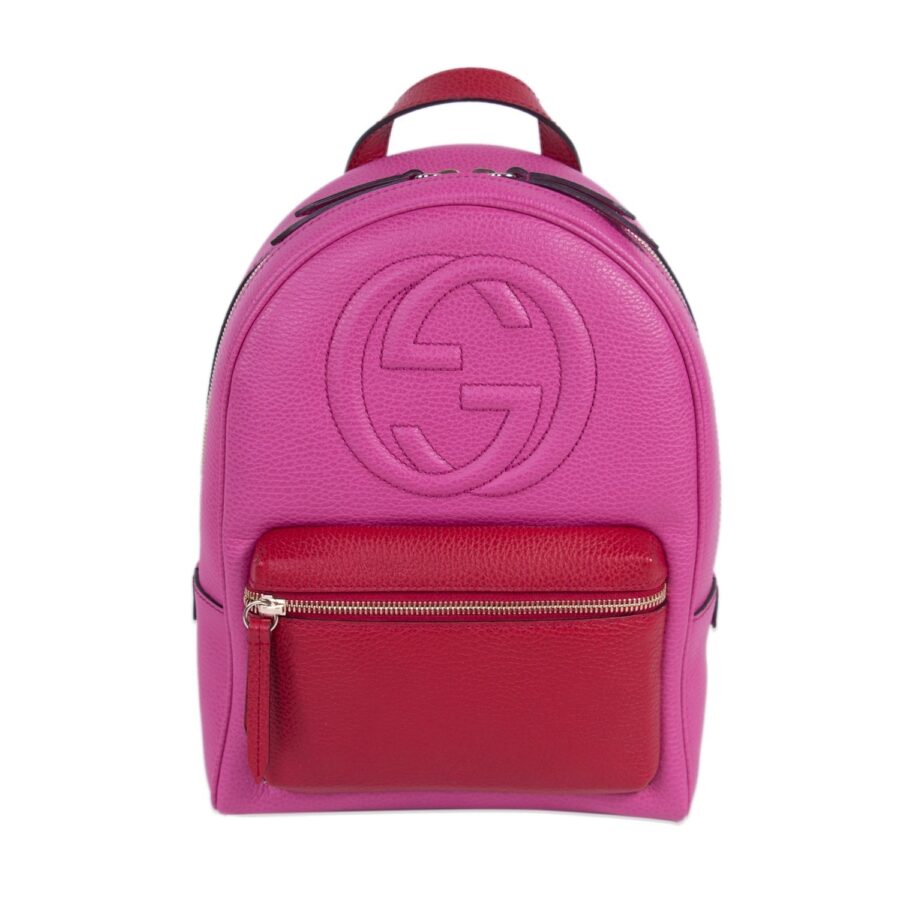 Gucci Bi-Color Soho Textured-Leather Backpack | Studio Nafay