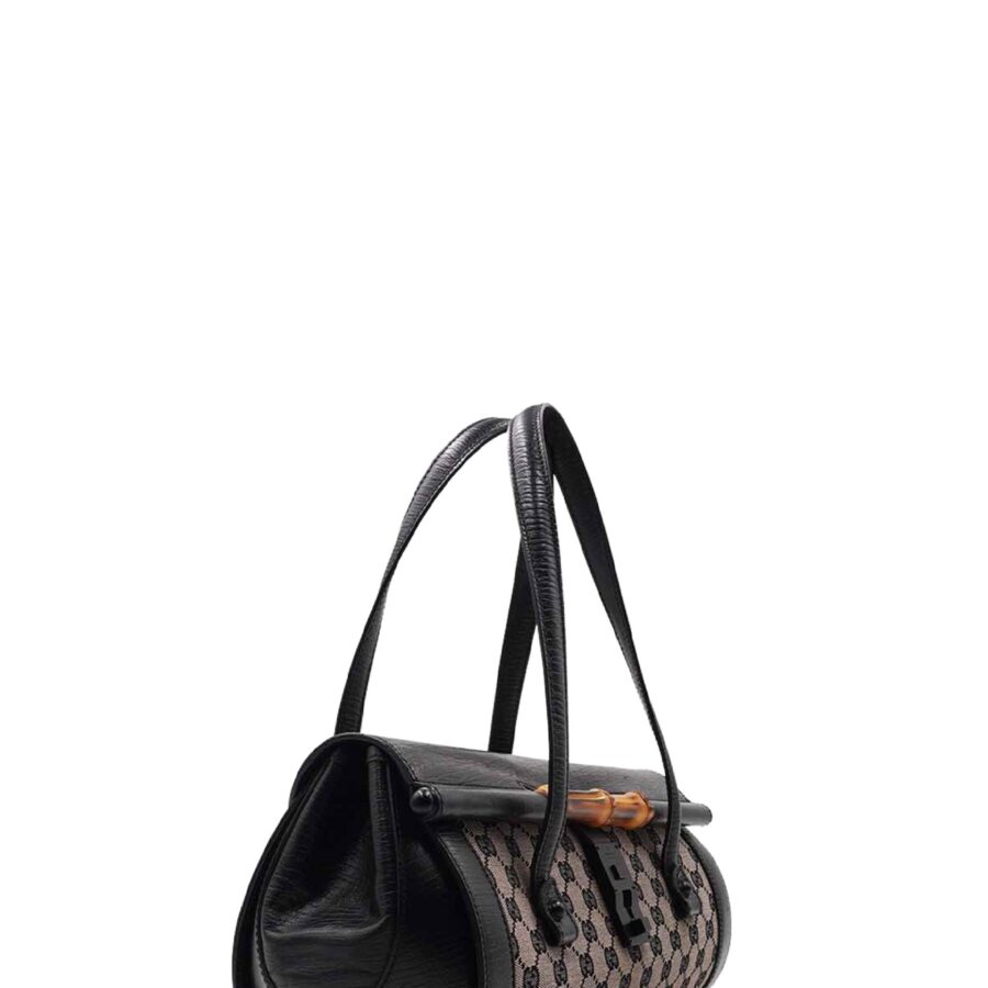GG Canvas Bamboo Bullet Shoulder Bag Brown Black | Studio Nafay