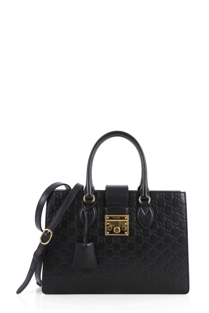 Guccissima Padlock Convertible Tote Black - Product Image 2