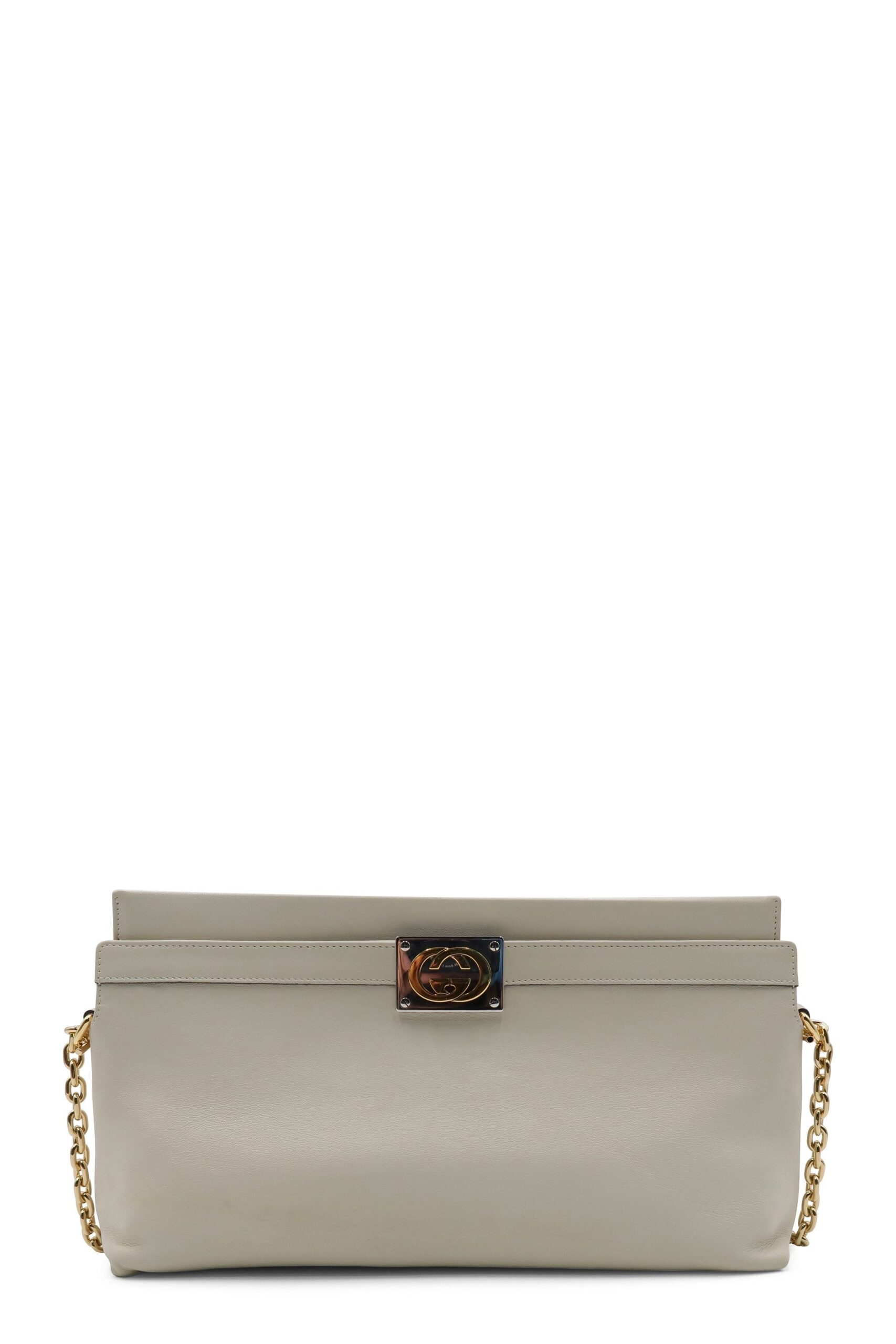 Interlocking GG Chain Shoulder Bag Cream