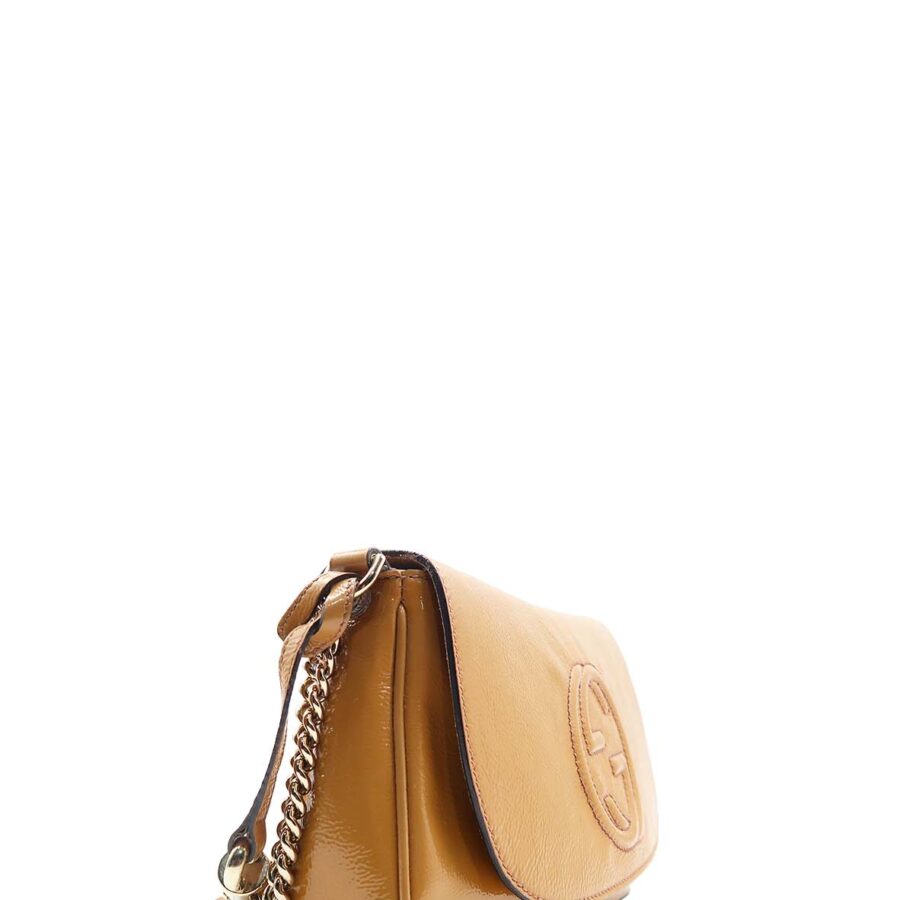 Medium Soho Flap Chain Bag Brown | Studio Nafay