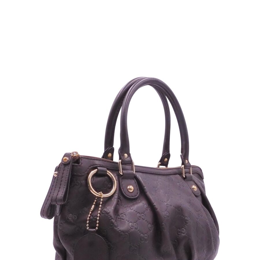 Signature Sukey Top Handle Bag Dark Brown | Studio Nafay