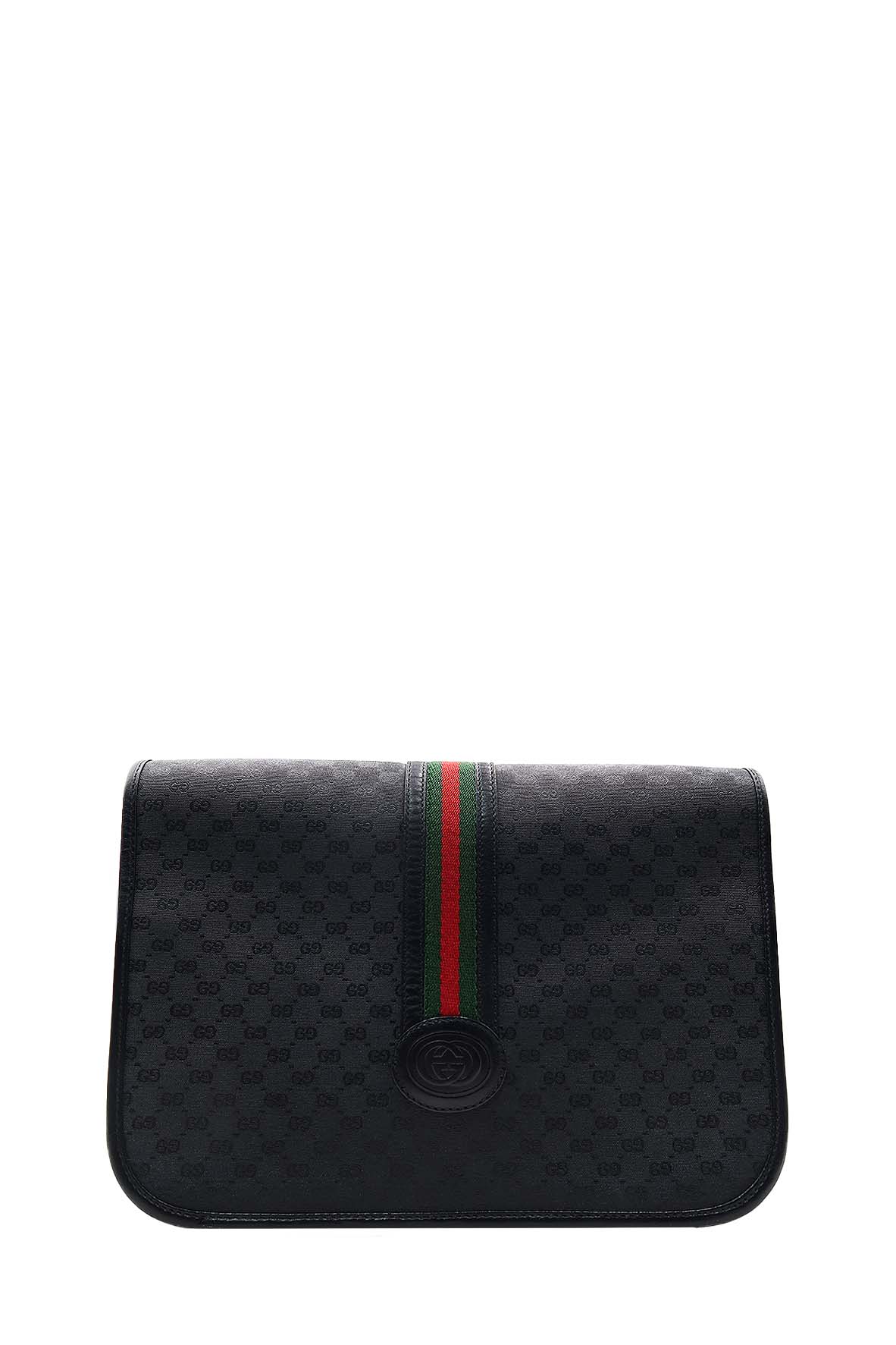 Coated Canvas Messenger Bag Black