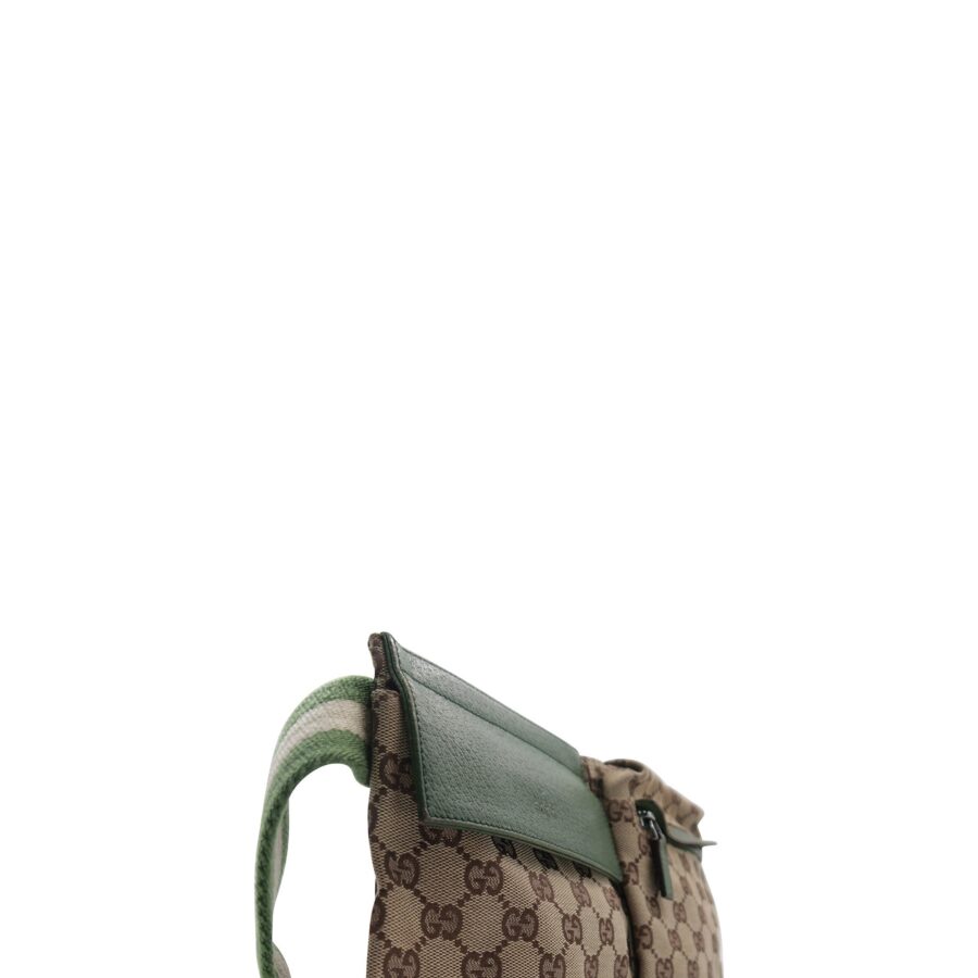 GG Canvas Web Belt Bag Brown Green | Studio Nafay