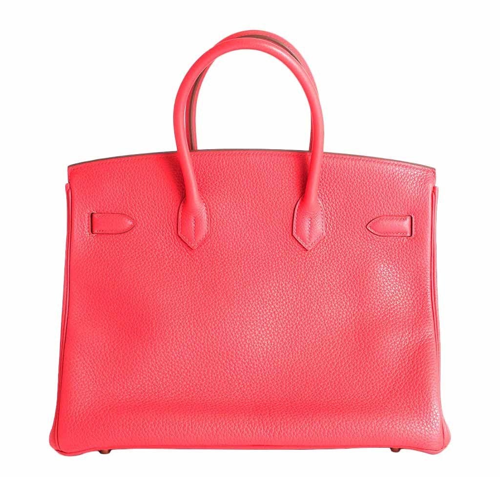 HermesBirkin 35 Fuchsia Togo Bag GHW