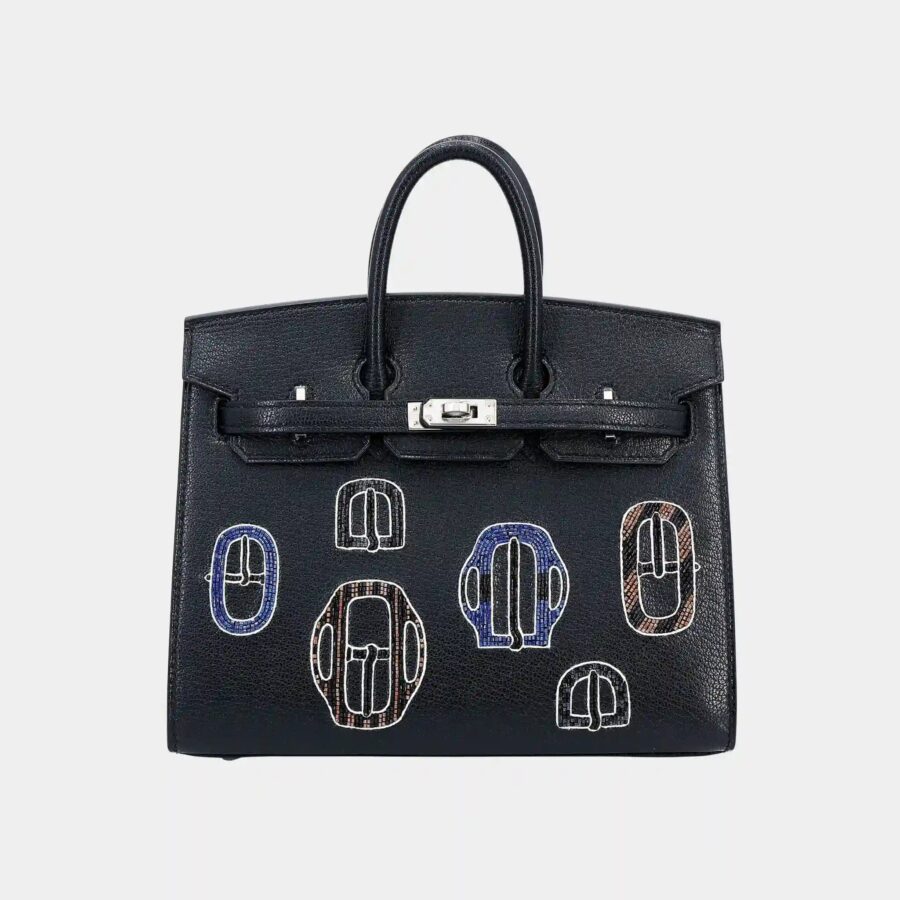 Birkin 20 Bouclerice Moderne Casaque Chevre Black PHW | Studio Nafay
