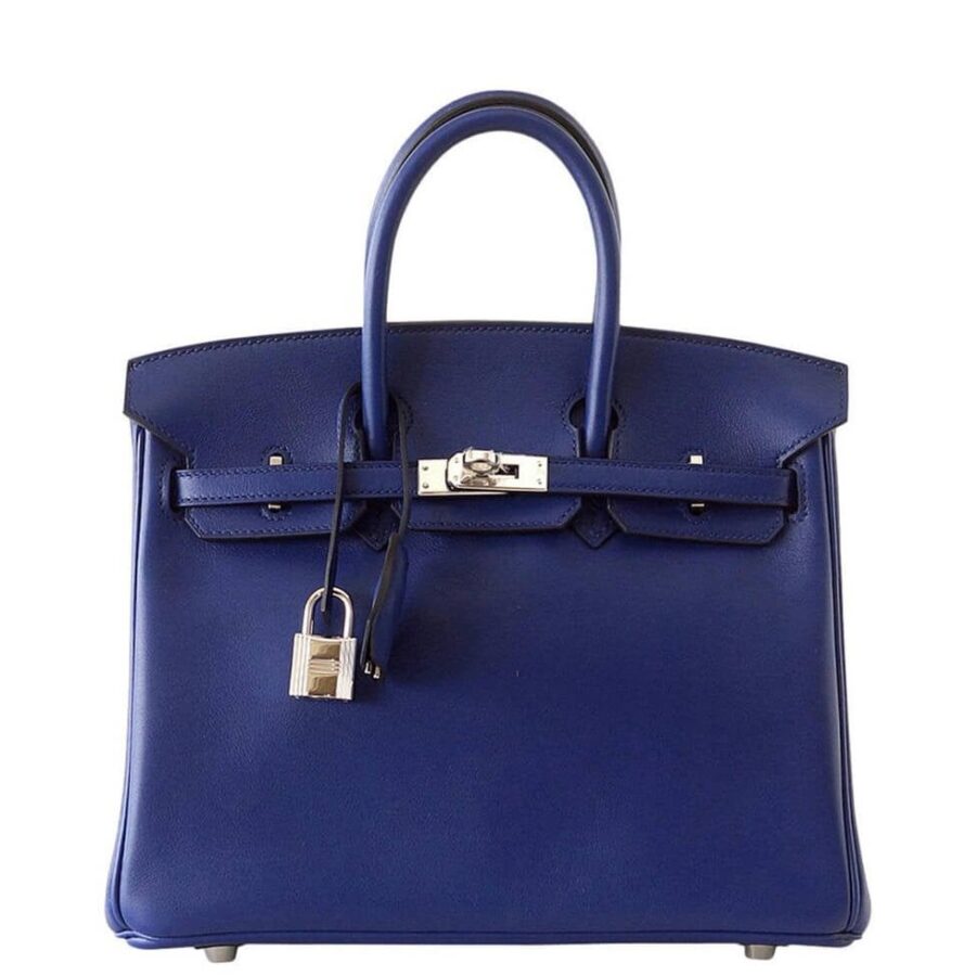 HermesBirkin 25 Bleu Saphir Bag Swift Palladium | Studio Nafay