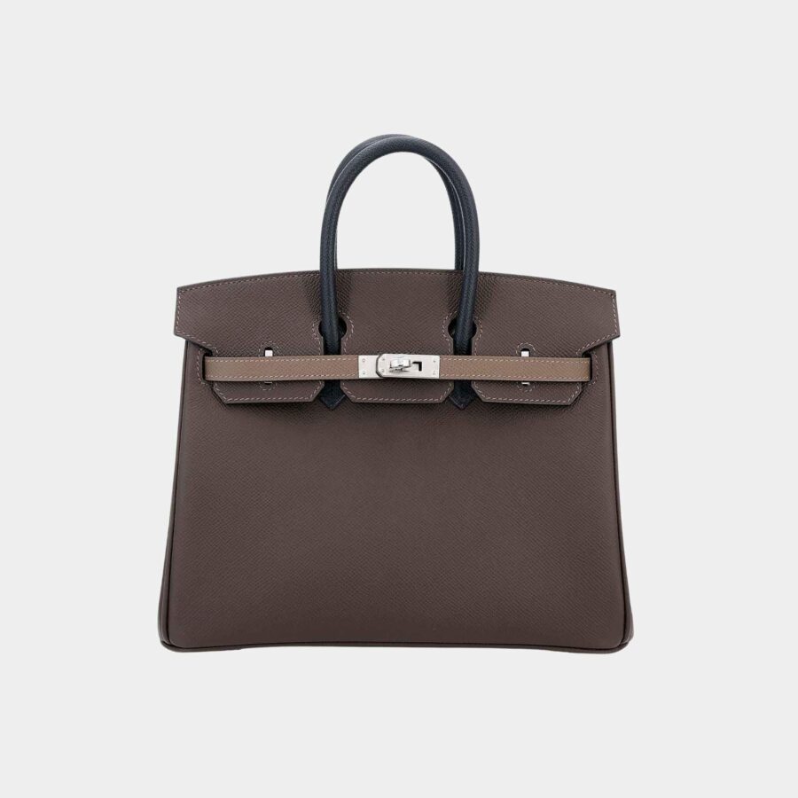 Birkin 25 Epsom Ecorce/ Etoupe/ Black PHW | Studio Nafay