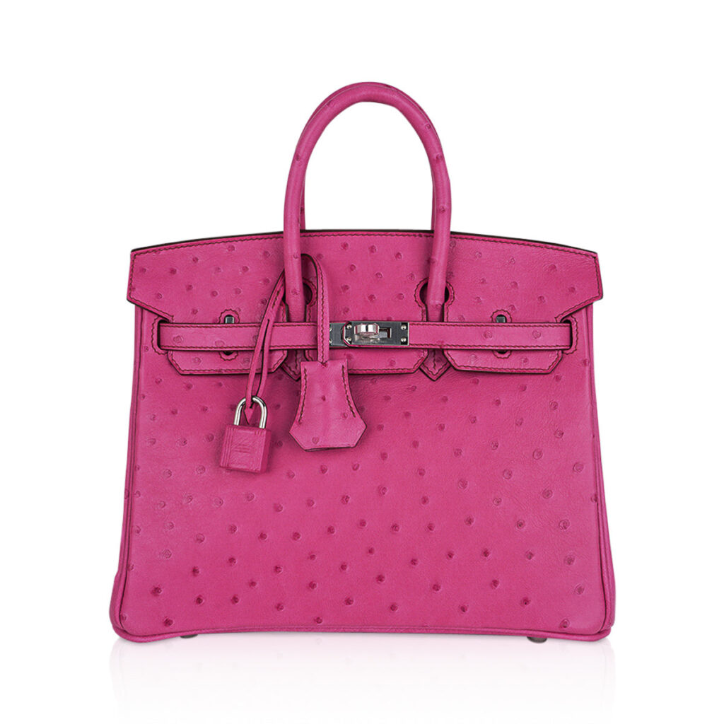 Hermes Birkin 25 Bag Fuchsia Ostrich with Palladium Hardware - Product Image 2