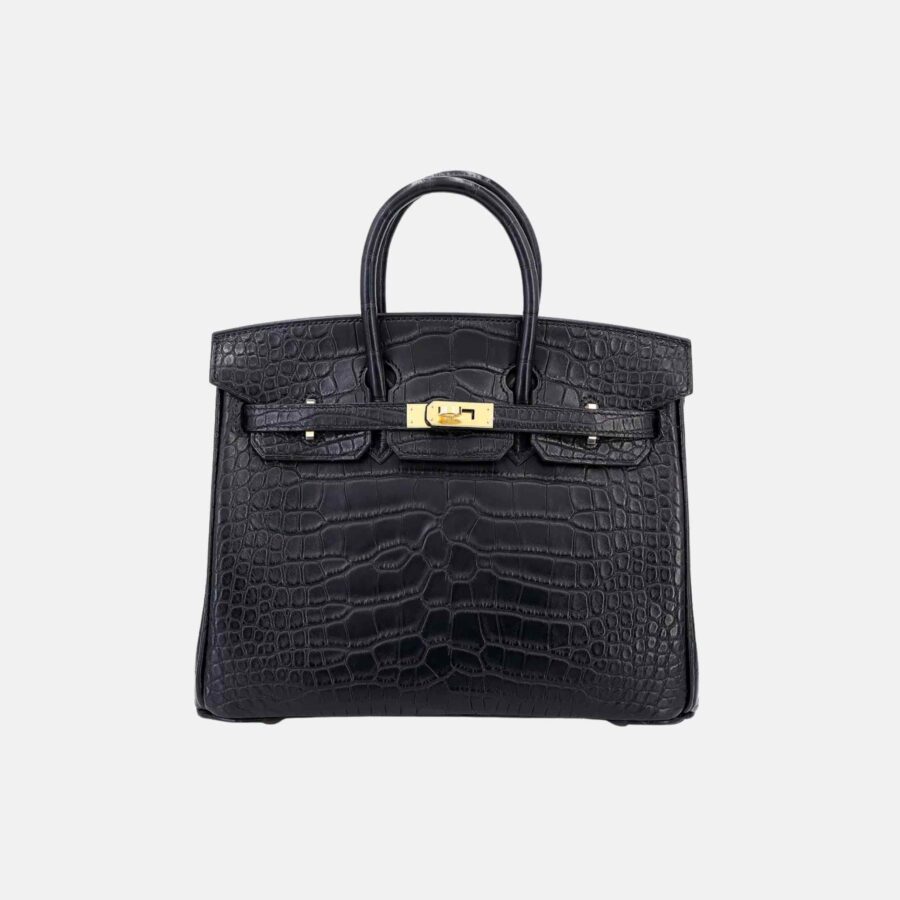 Birkin 25 Matte Alligator Black GHW | Studio Nafay