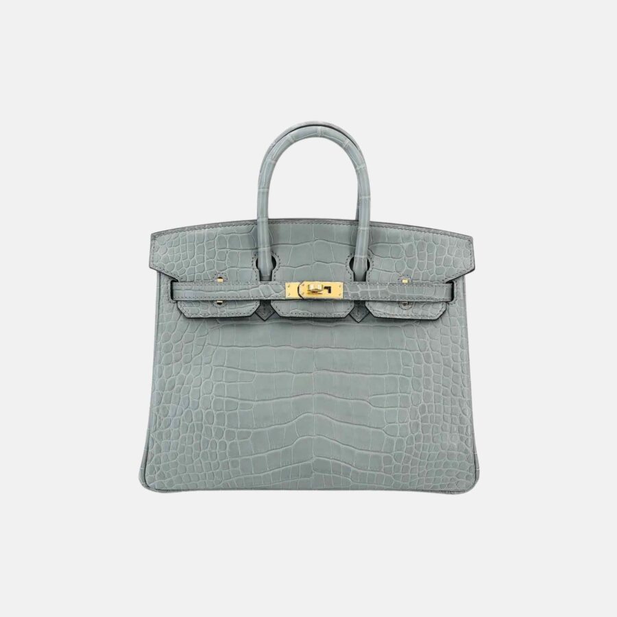 Birkin 25 Matte Alligator Gris Ciment GHW | Studio Nafay