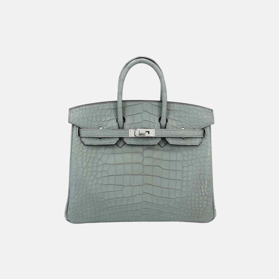 Birkin 25 Matte Alligator Gris Ciment PHW | Studio Nafay