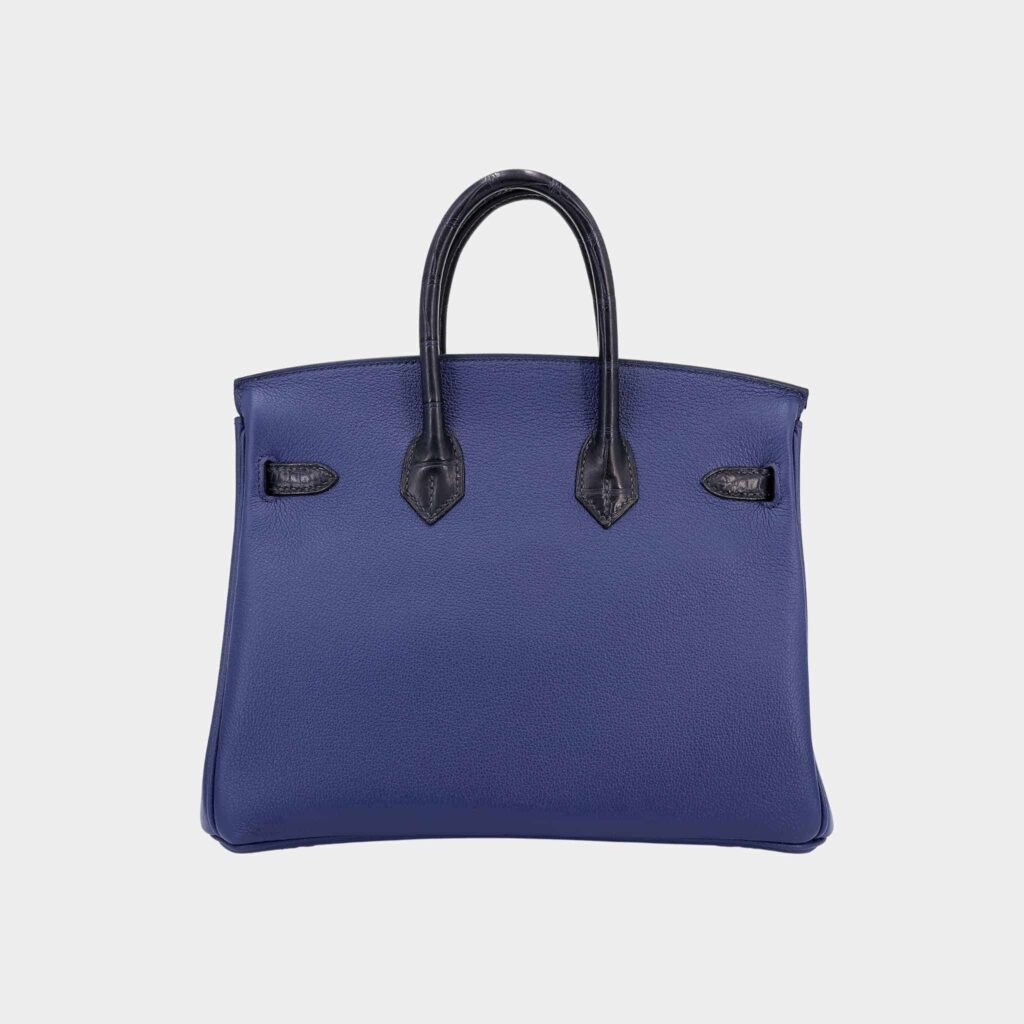 Birkin 25 Matte Alligator-Taurillion Novillo Bleu Saphir/ Blue Marine GHW - Product Image 2