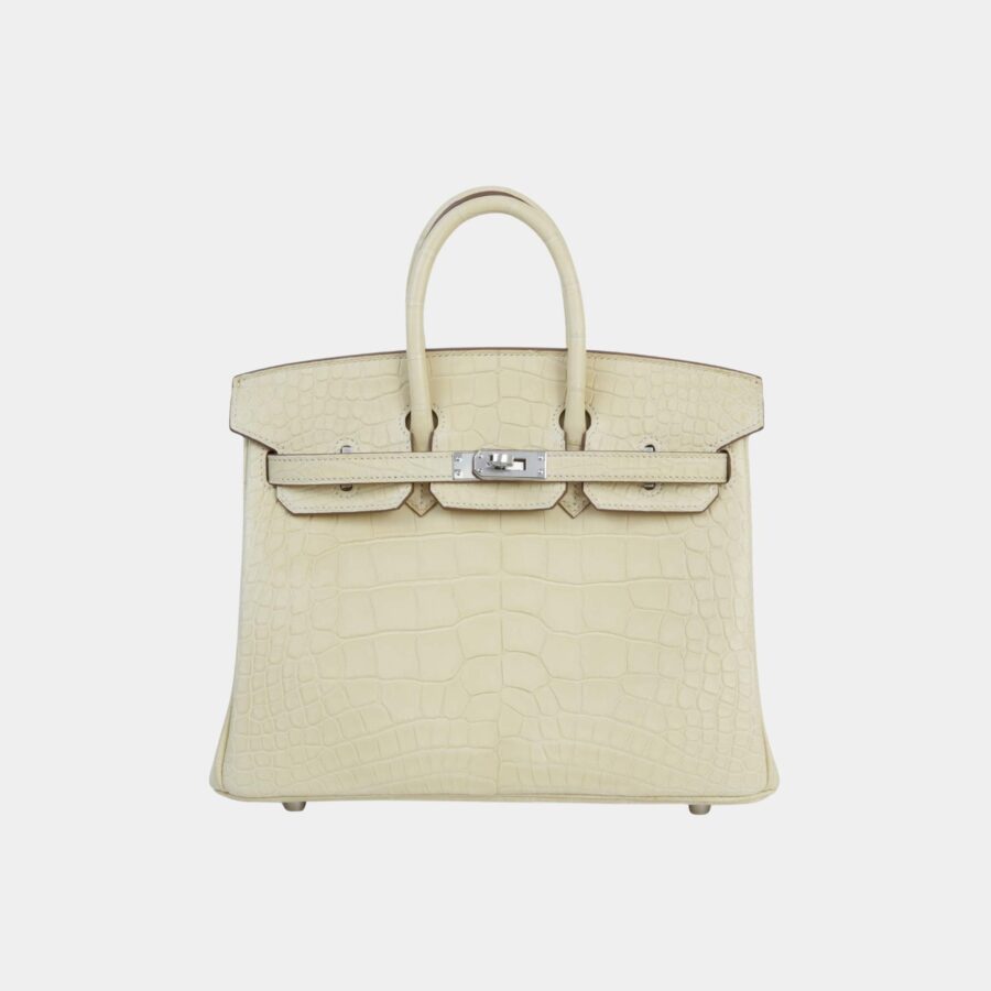 Birkin 25 Matte Alligator Vanille PHW | Studio Nafay