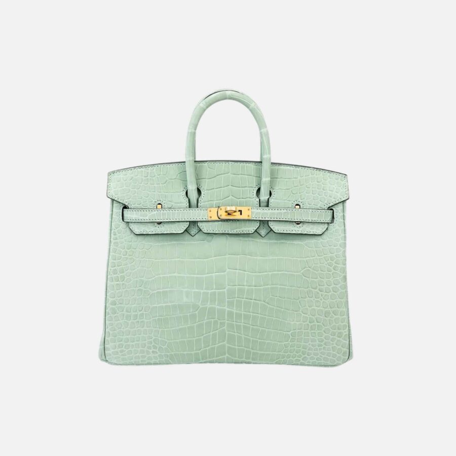 Birkin 25 Matte Porosus Crocodile Vert d’Eau GHW | Studio Nafay