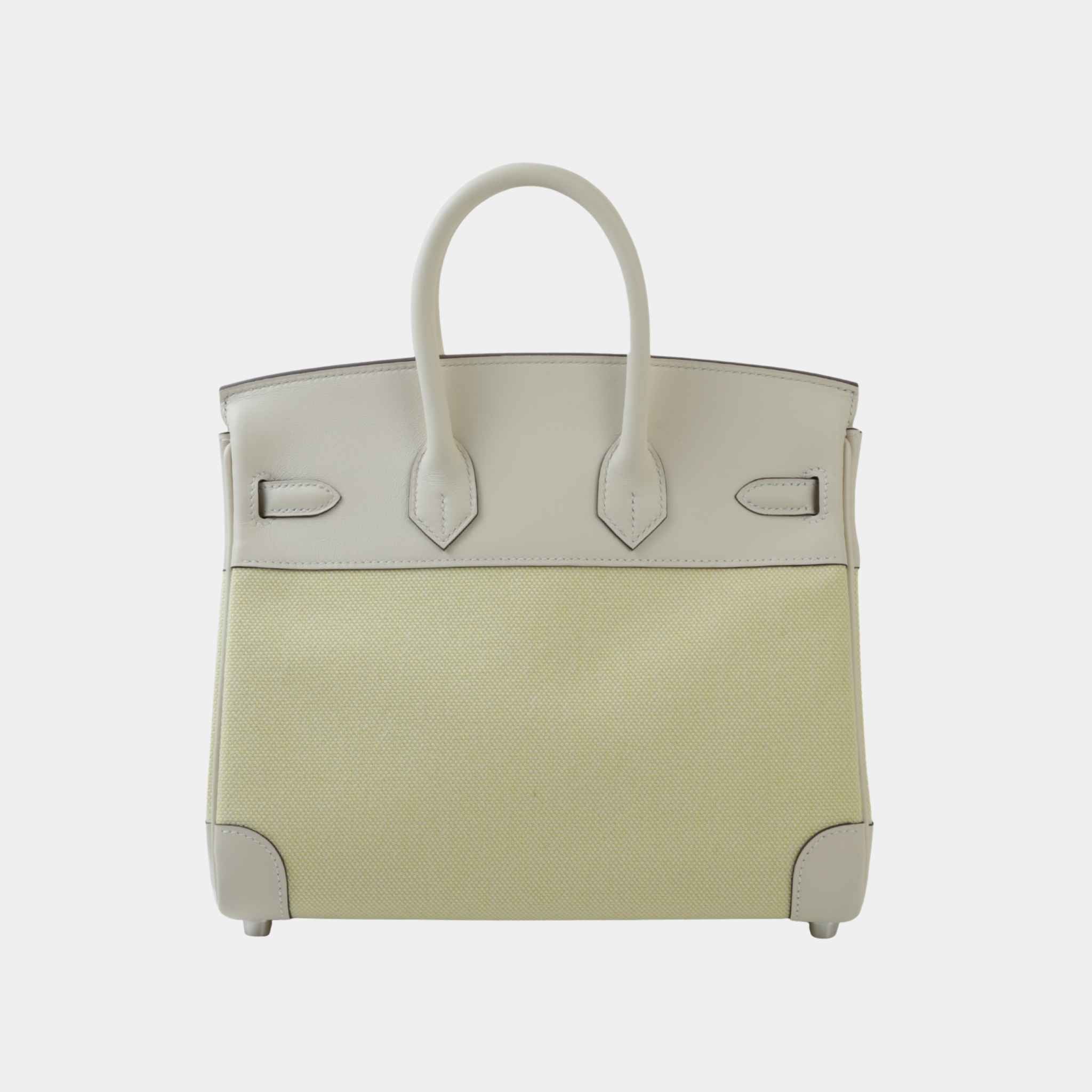 Birkin 25 Toile H Canvas-Swift Nata/ Jaune Poussin PHW