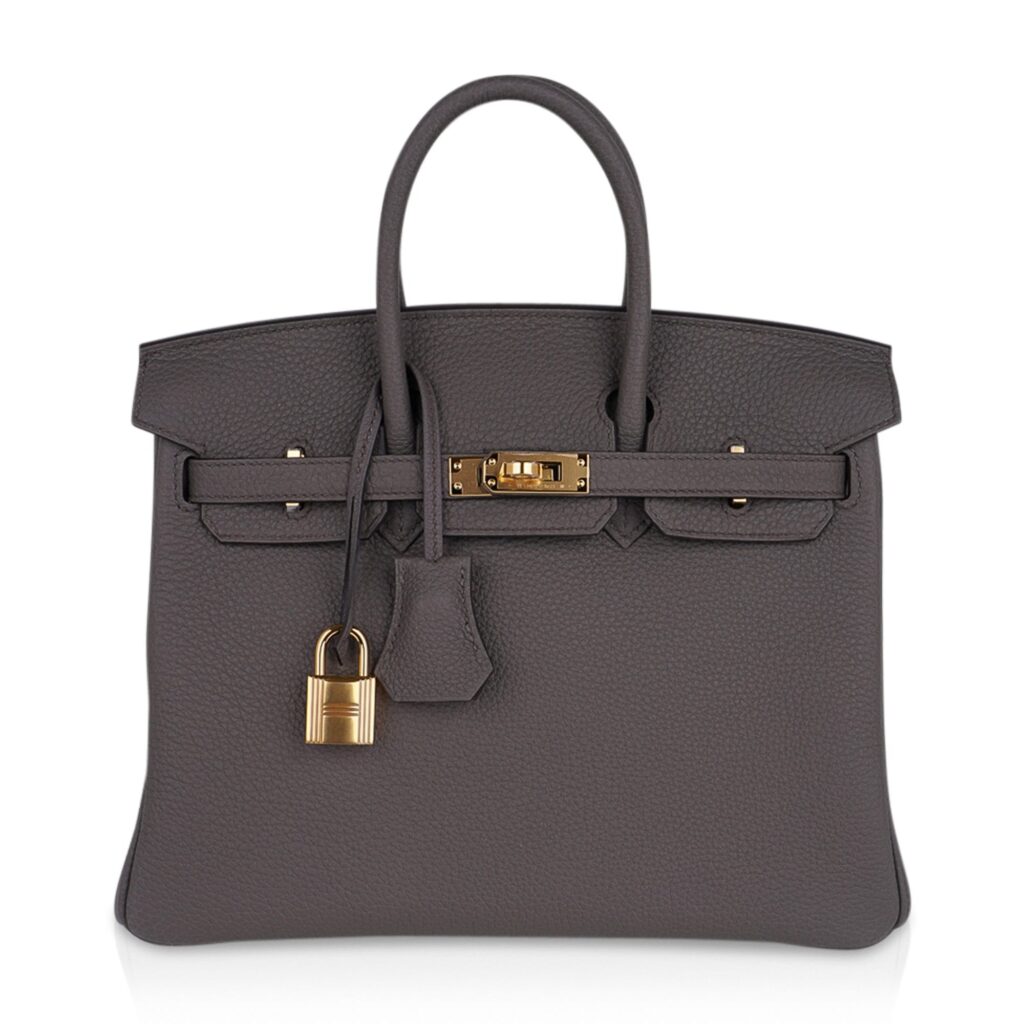 Hermes Birkin 25 Bag Etain Gold Hardware Togo Leather New w/Box - Product Image 2