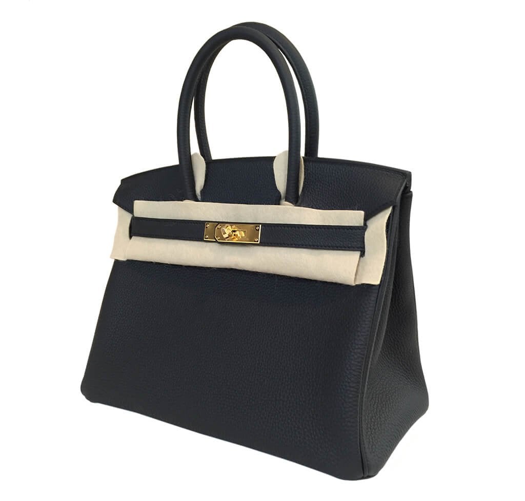HermesBirkin 30 Bag Black Togo GHW