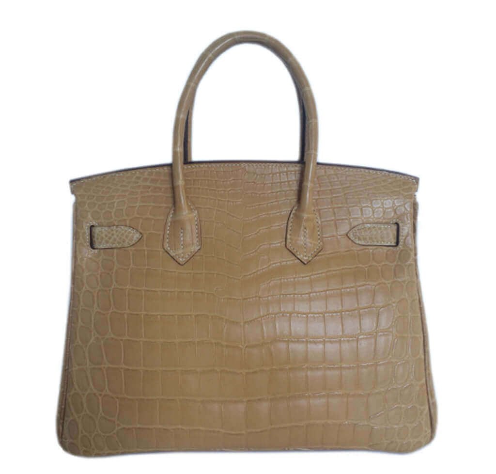 HermesBirkin 30 Bag Paille Niloticus Crocodile
