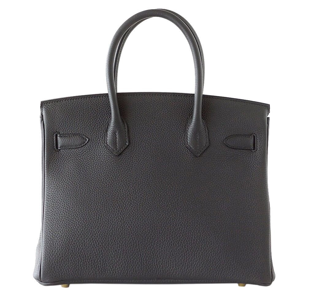 HermesBirkin 30 Plomb Togo Bag Gold Hardware