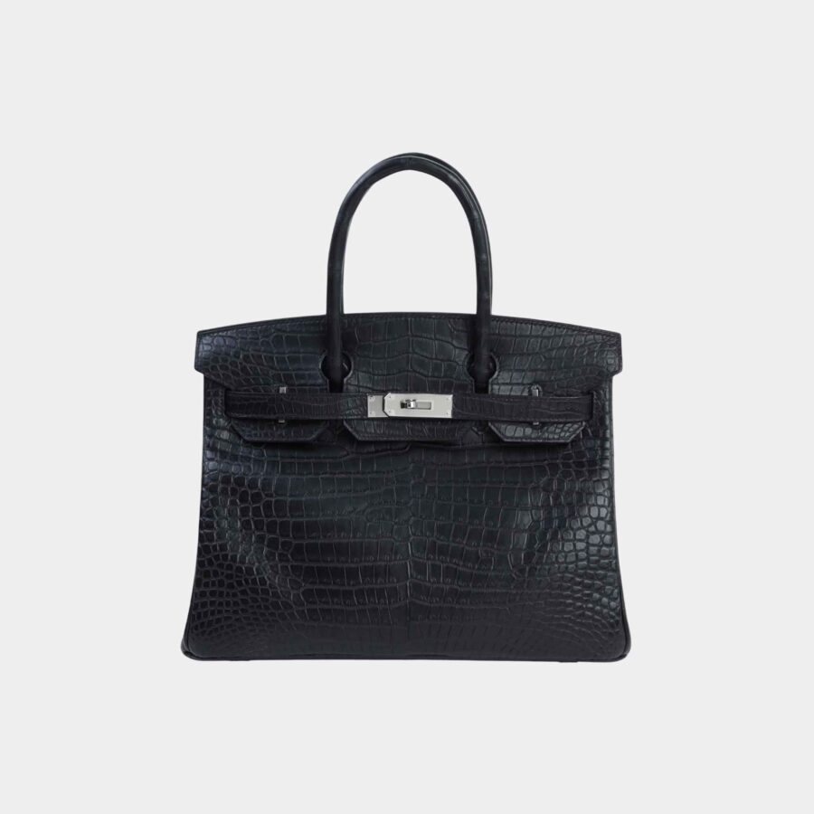 Birkin 30 Porosus Crocodile Black PHW | Studio Nafay