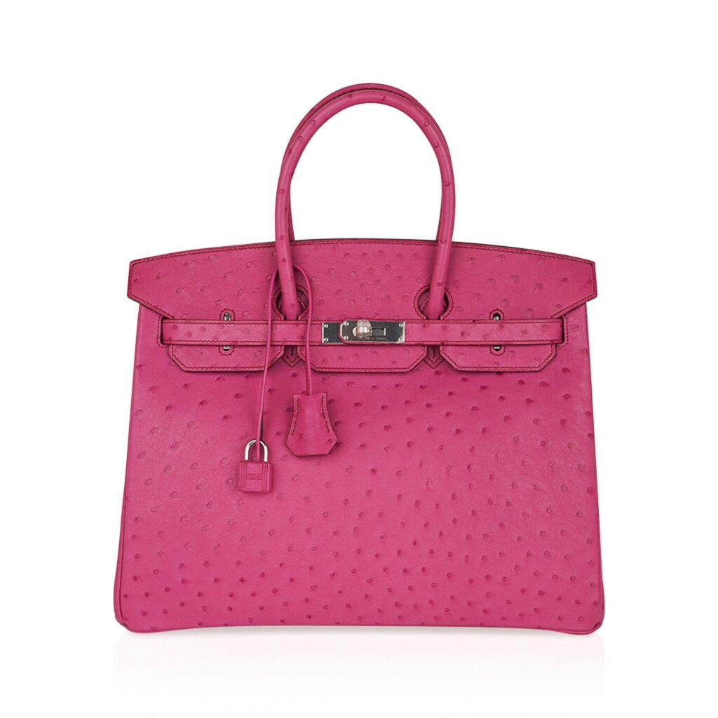 Hermes Birkin 35 Bag Fuchsia Ostrich Palladium Hardware - Product Image 2