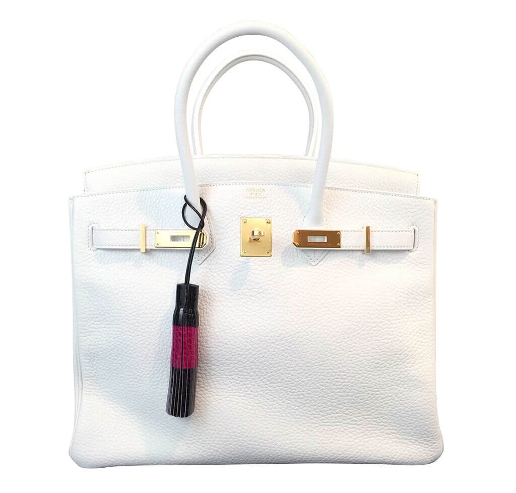 HermesBirkin 35 Bag Blanc Taurillon Clemence
