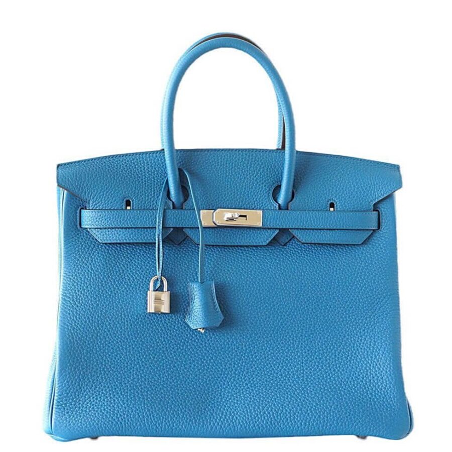 HermesBirkin 35 Bag Blue Izmir Palladium Hardware | Studio Nafay