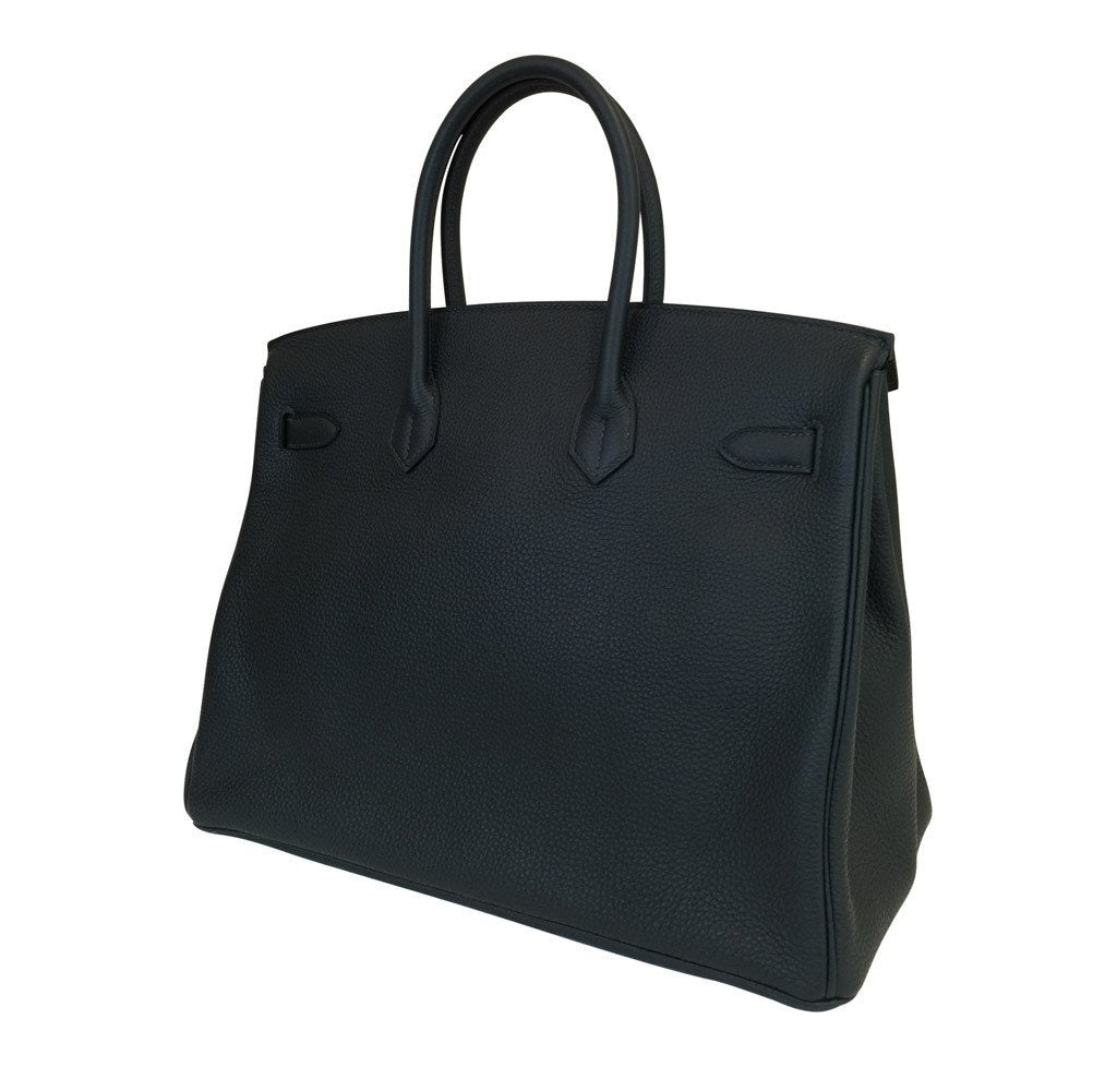 HermesBirkin 35 Blue Ocean Bag PHW