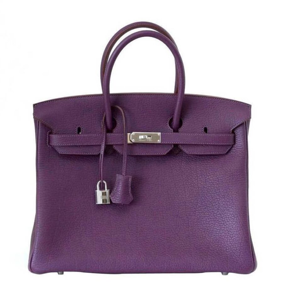HermesBirkin 35 Cassis Purple Fjord Bag | Studio Nafay