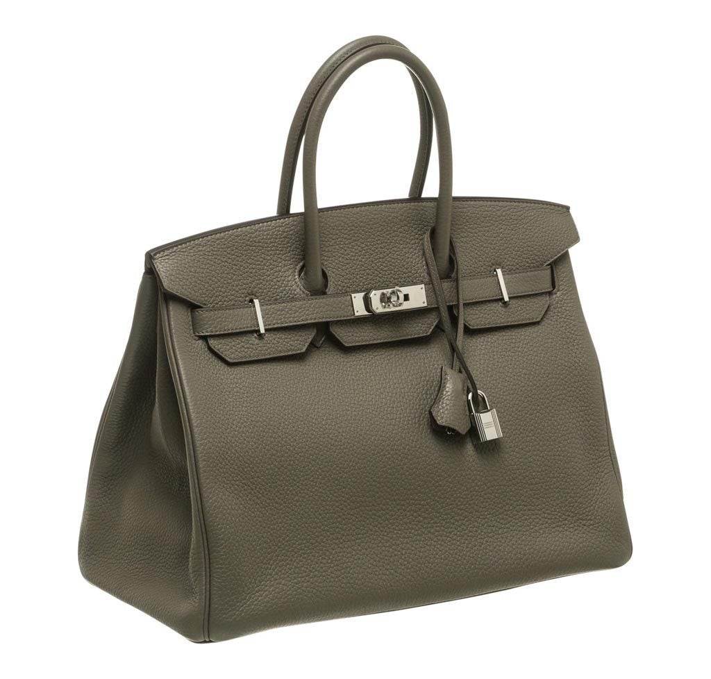 HermesBirkin 35 Etain Bag PHW