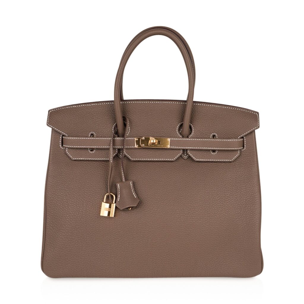 Hermes Birkin 35 Bag Etoupe Gold Hardware Togo Leather Neutral Taupe - Product Image 2