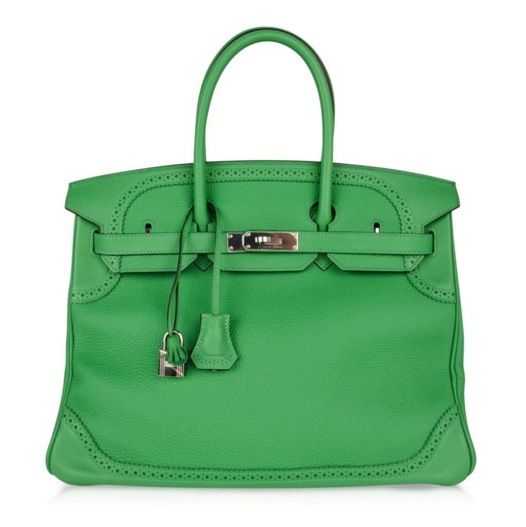 Hermes Birkin 35 Bag Ghillies Limited Edition Bamboo Palladium Hardware - Product Image 2