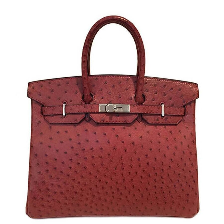 HermesOstrich Birkin 35 Rouge H Bag | Studio Nafay