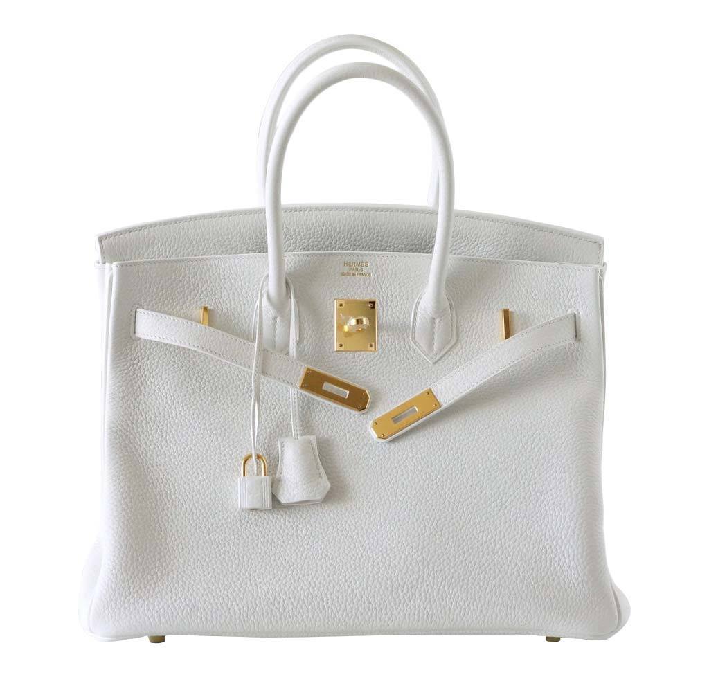 HermesBirkin 35 Snow White Bag
