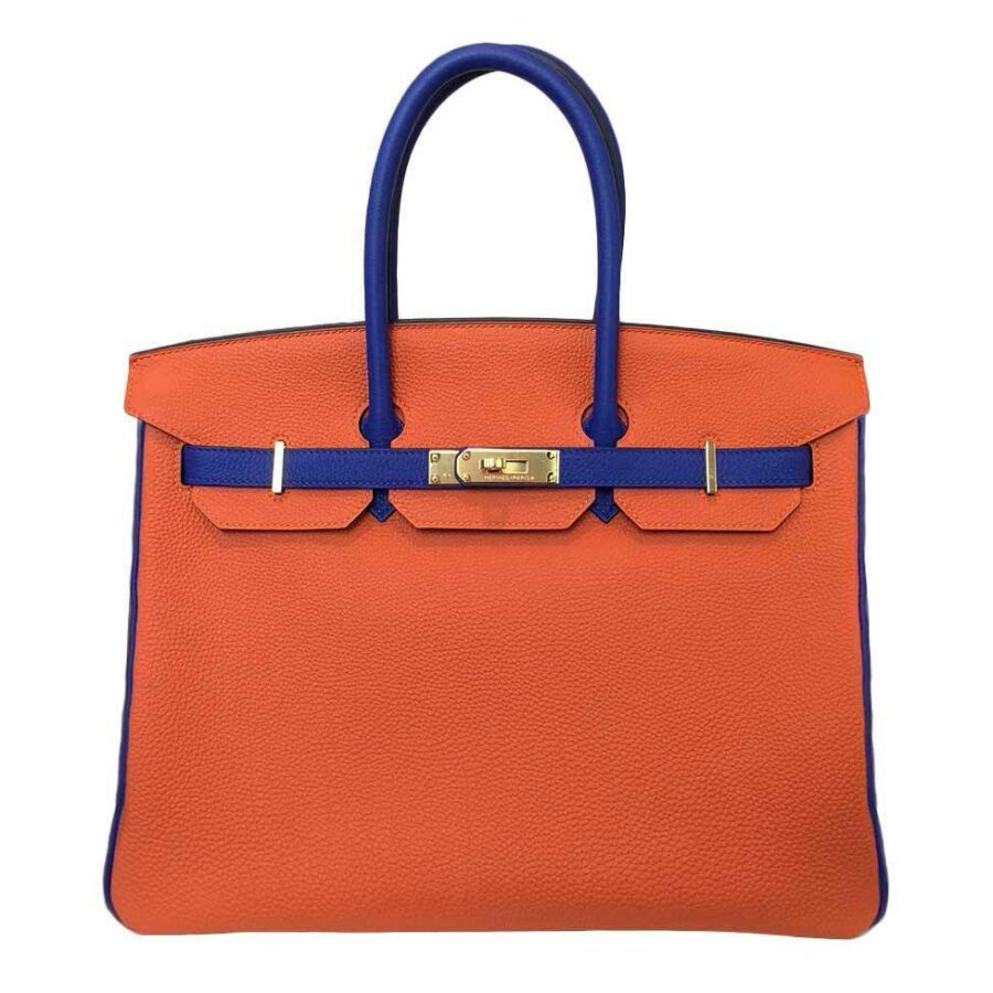 HermesBirkin 35 Blue Orange - Special Order HSS Bag | Studio Nafay