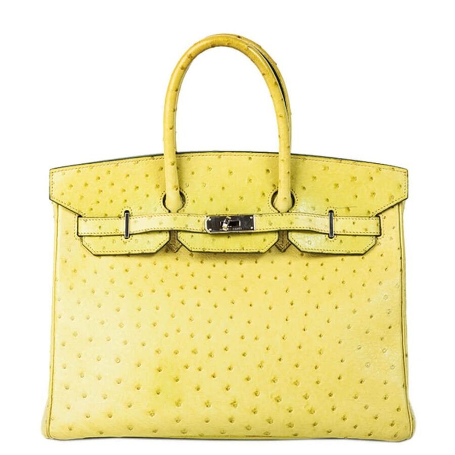 HermesOstrich Birkin 35 Vert Anis Bag | Studio Nafay