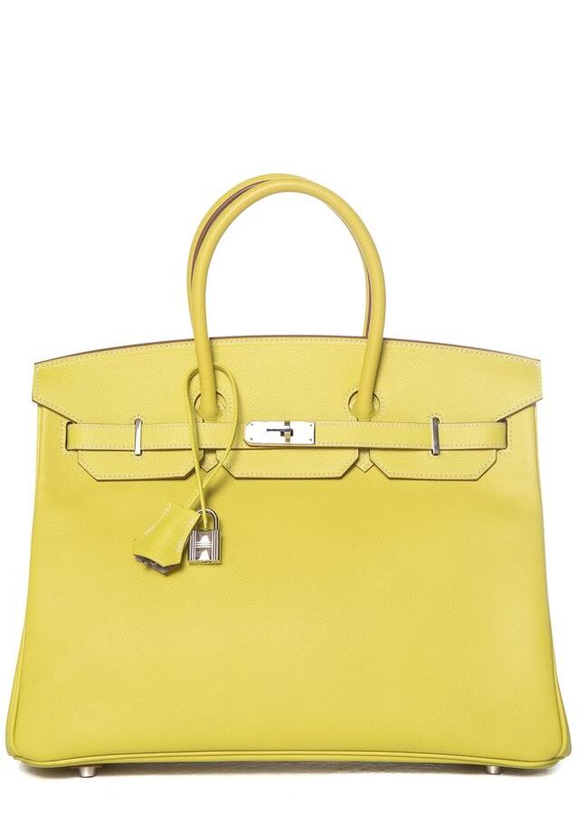 HermesBirkin 35cm Soufre Yellow Epsom Leather Tote | Studio Nafay