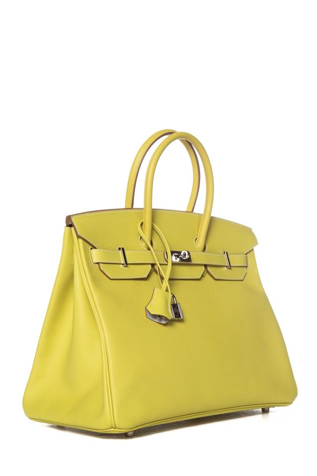 HermesBirkin 35cm Soufre Yellow Epsom Leather Tote