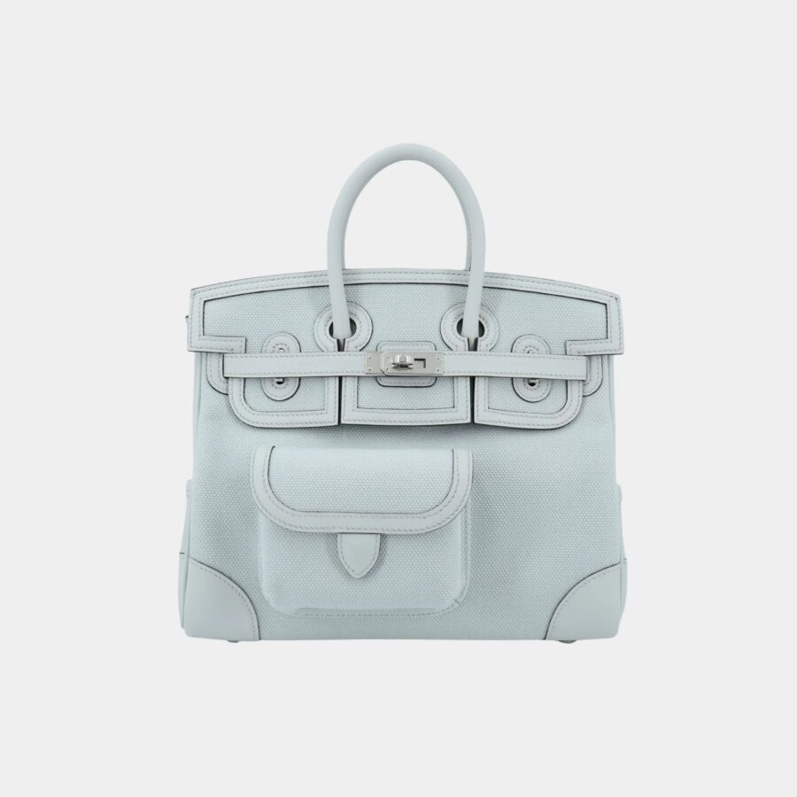 Birkin Cargo 25 Canvas-Swift Gris Platine PHW | Studio Nafay