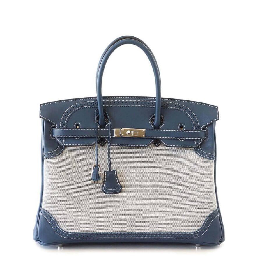 HermesGhillies Birkin 35 Blue Bag PHW | Studio Nafay