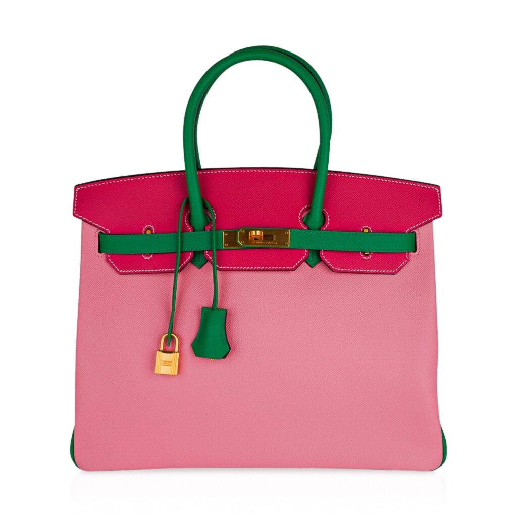 Hermes Birkin 35 HSS Bag Rose Confetti/Rose Tyrien/Bamboo Brushed Gold Hardware - Product Image 2